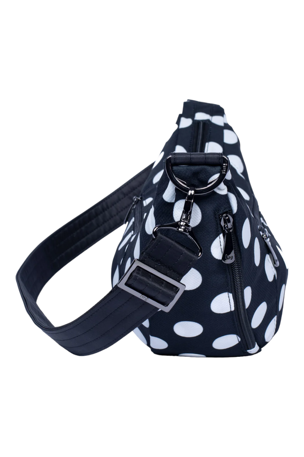 Lug Printed Zip Front Sling Bag Boomerang FS Black Dot | Jender