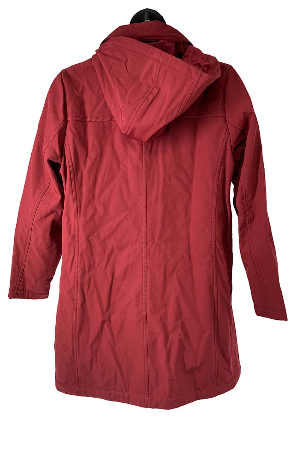 Dennis Basso Water Resistant VLuxe SnapFront Coat w Hood Deep
