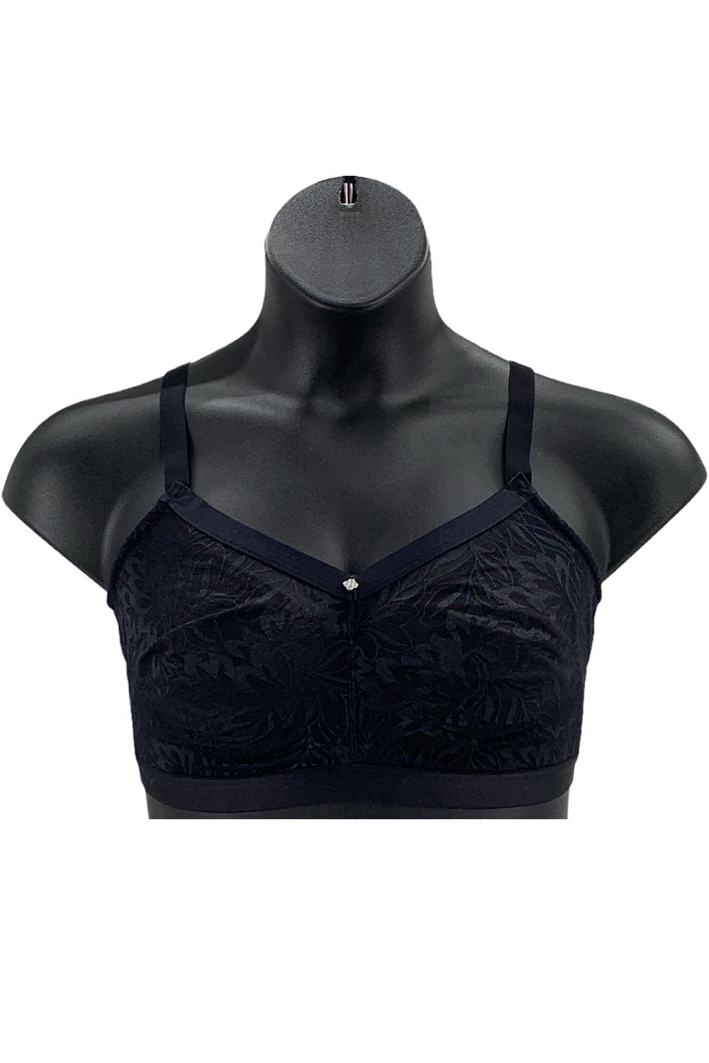 Breezies Underwire Unlined Floral Jacquard Support Bra