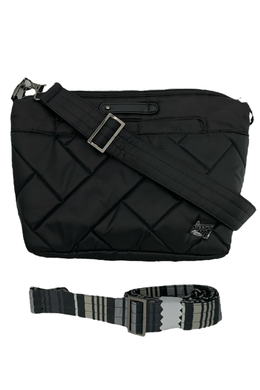 Think Royln Convertible Multi Strap Nylon Crossbody - Bar Bag