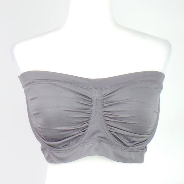 Breezies Strapless Underwire Bandeau Bras Navy/Gray - Set of 2