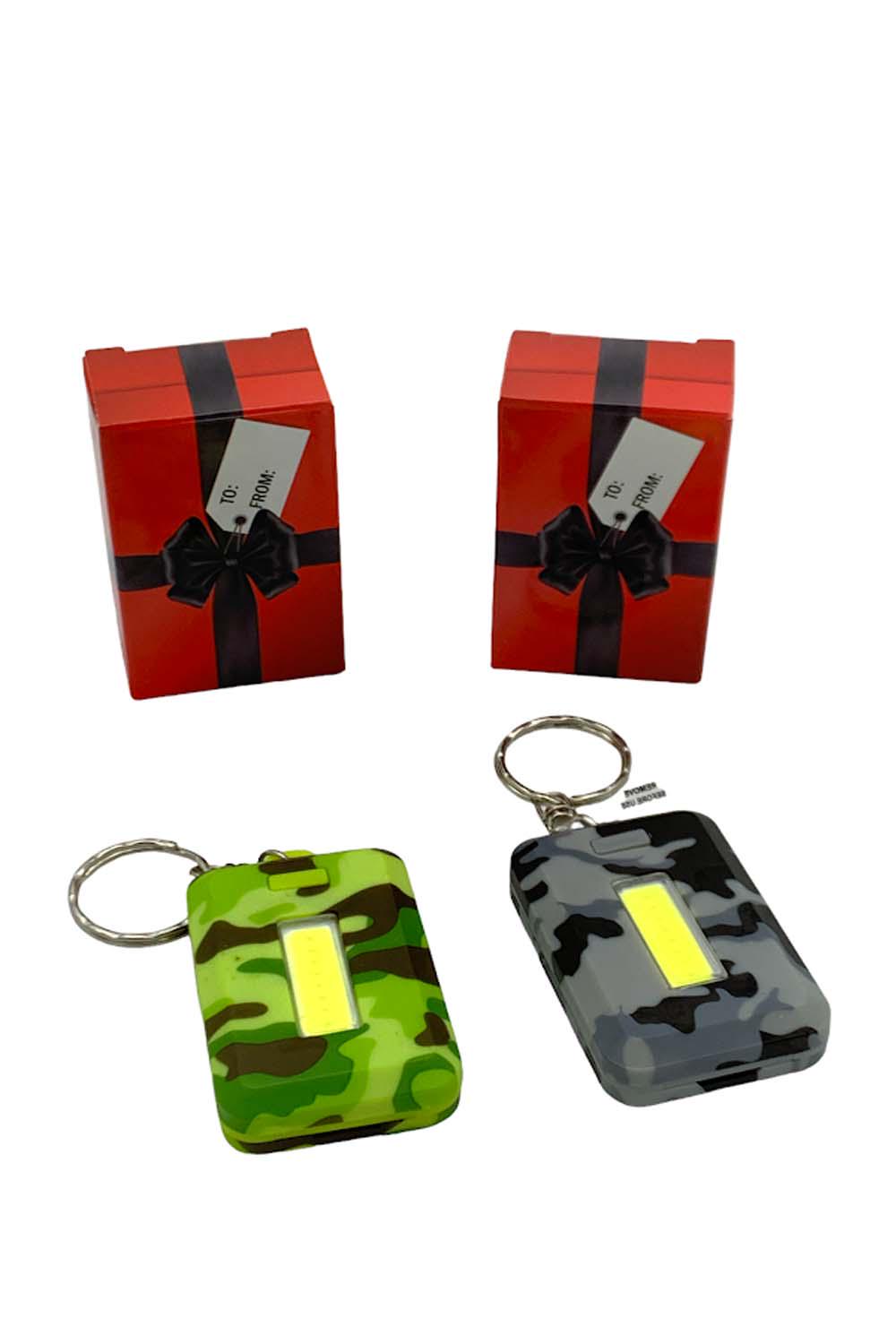 Set of 4 Patterned Key Chain LED Flashlights with Gift Box ,Zebra