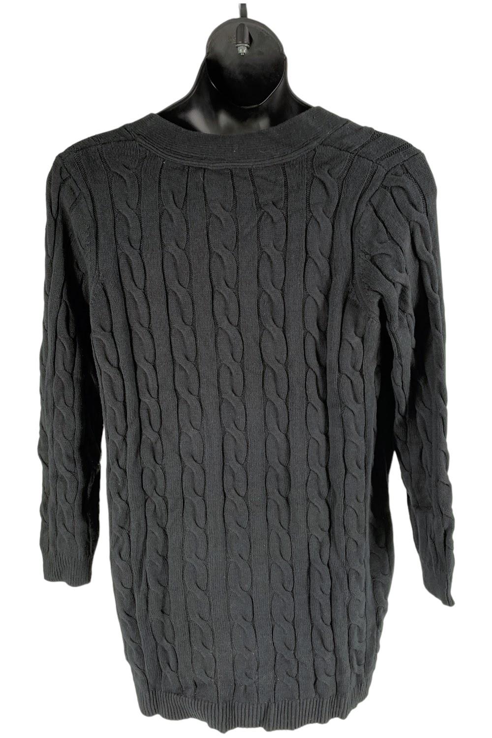 As Is Lisa Rinna Collection Cable Knit Poncho 