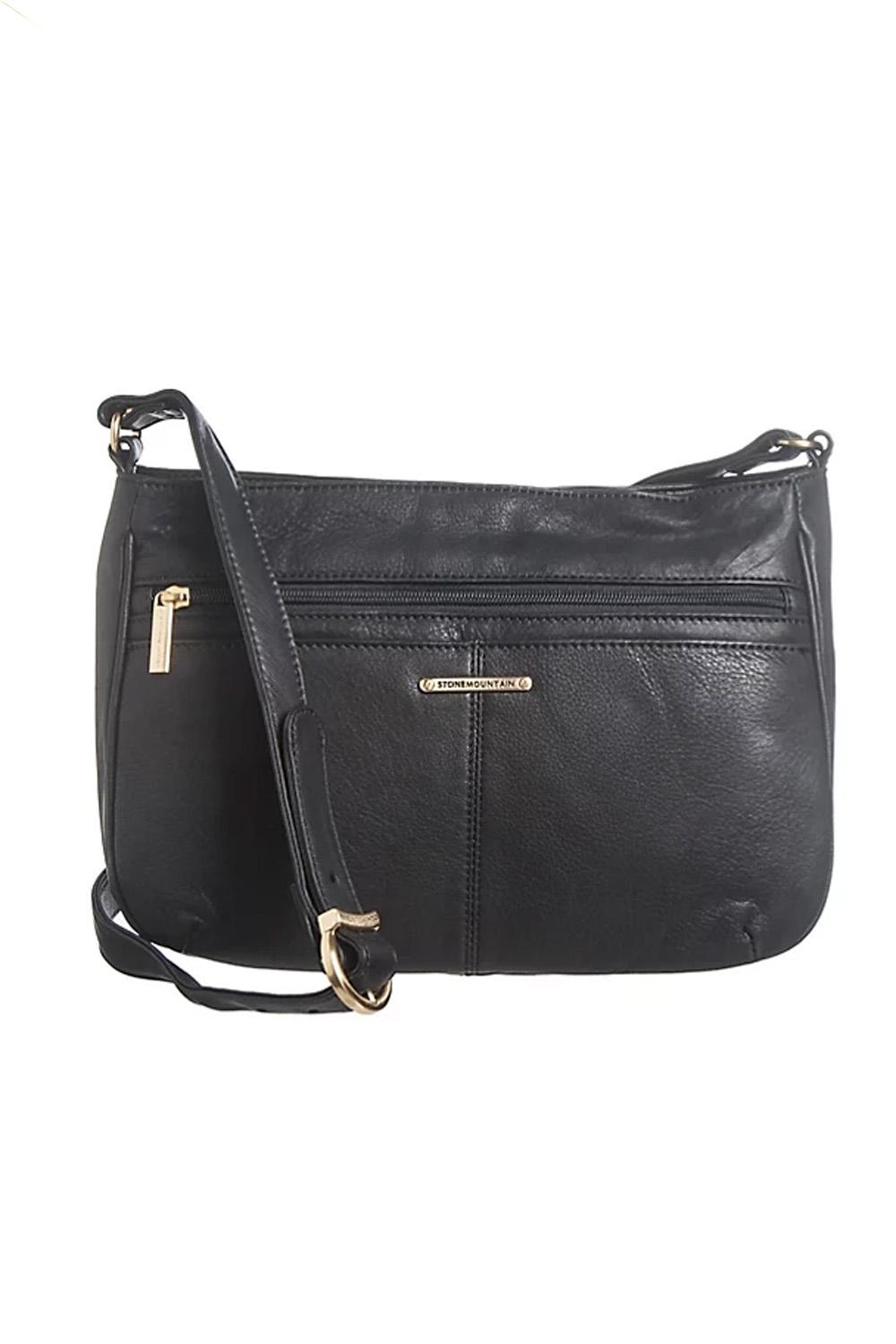 Stone Mountain Shoulder Bag Hampton Multi-Compartment Hobo Black