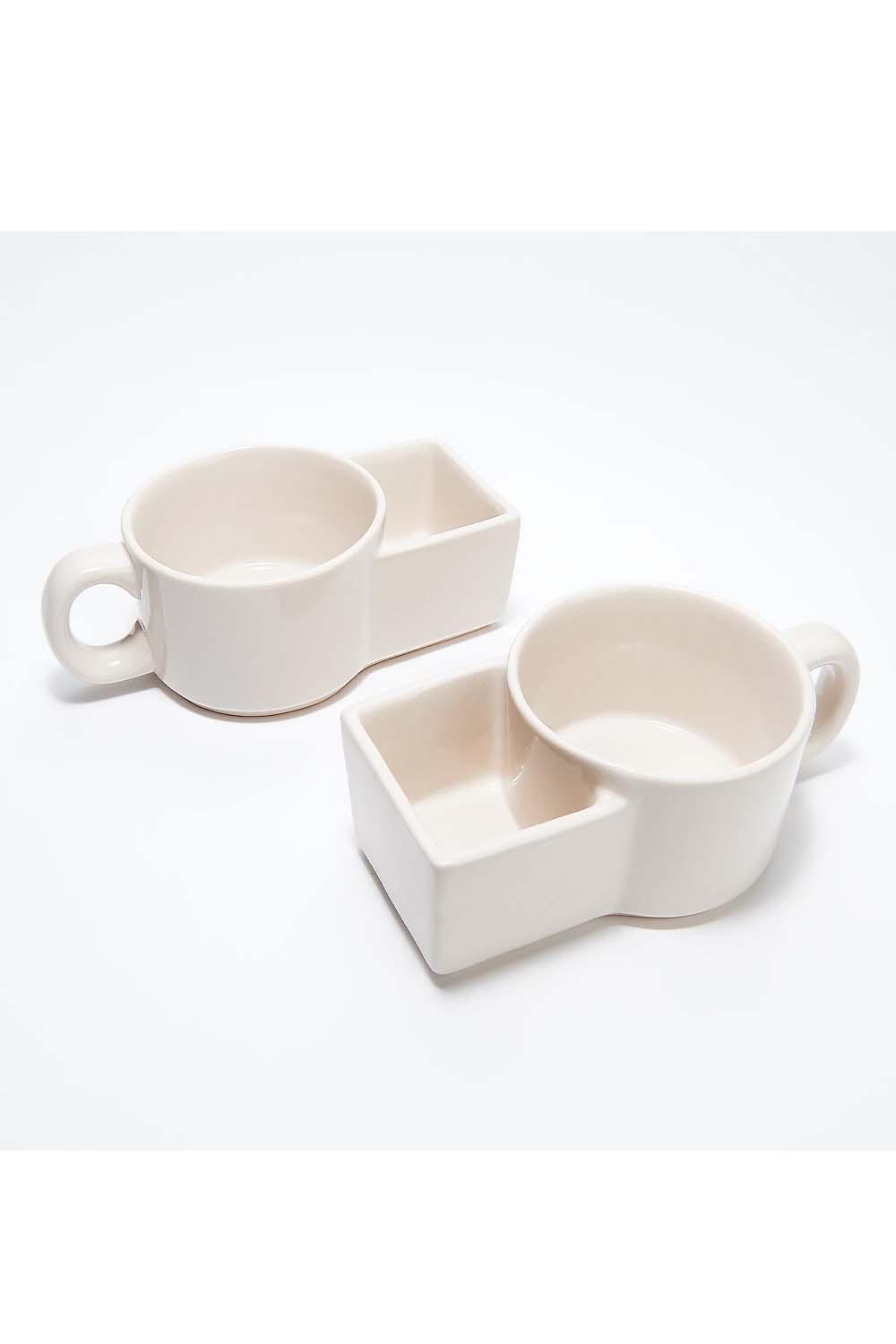 American Atelier Stackable Stoneware 16 Oz. Coffee Mugs Set, Cups