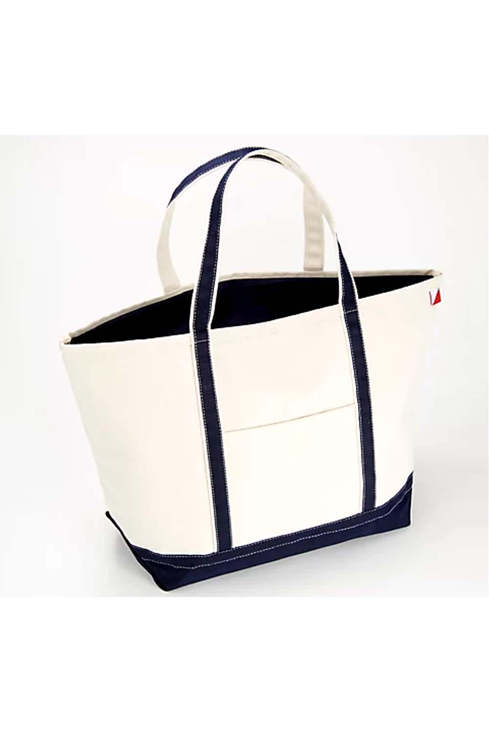 ShoreBags Large Canvas Boat Tote ,Navy