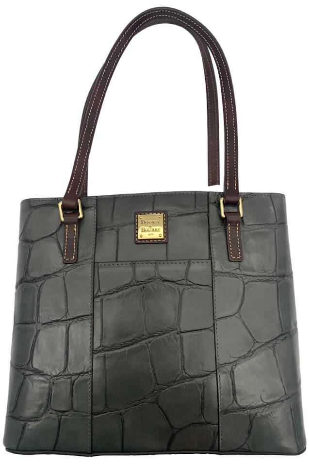 Dooney & Bourke Croco Small Lexington Shopper ,Cognac