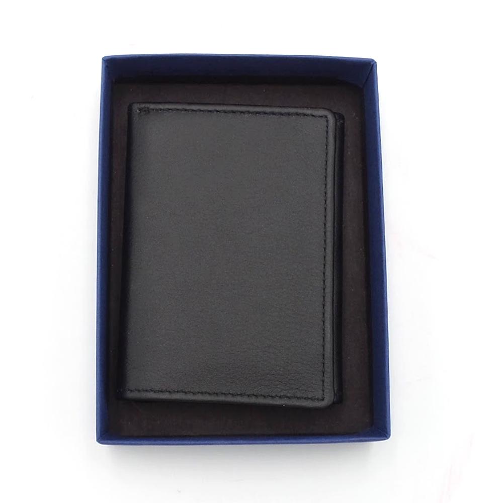 Royce New York Leather Magnetic Money Clip Wallet - Navy Blue