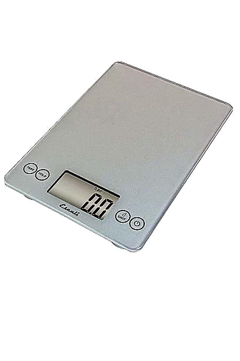 Escali Arti Glass Digital Kitchen Scale 15 lb Shiny Silver