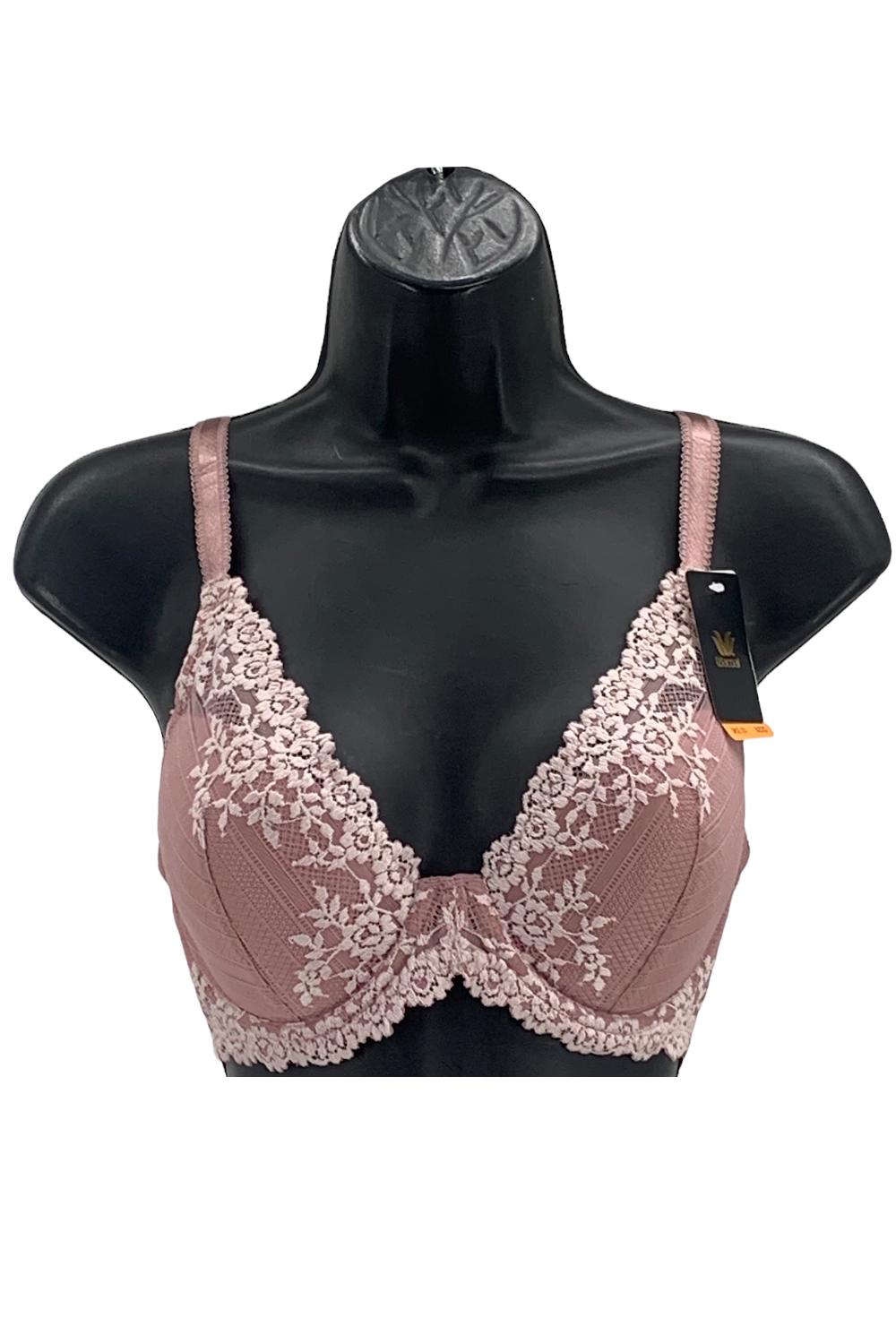 Wacoal Embrace Lace Underwire Plunge Bra Wood Rosemauve Chalk Jender