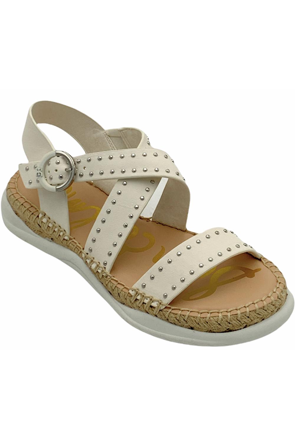 Sam Edelman Leather Buckle Strap Sandals Janette Bright White Jender