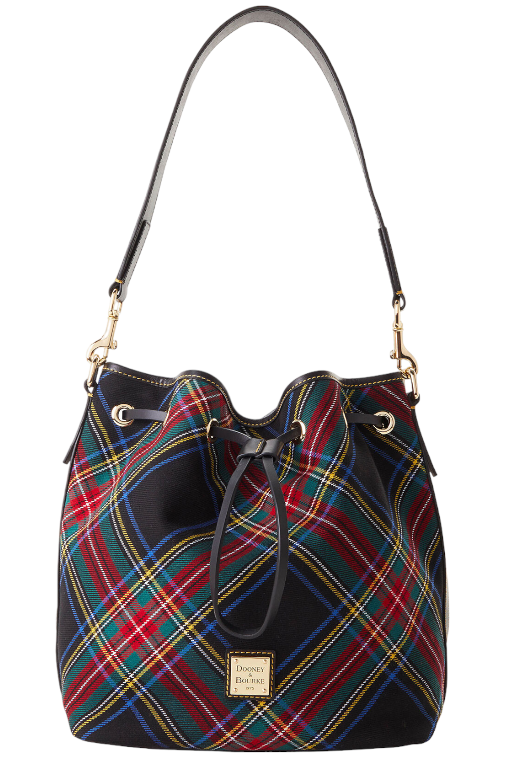 Dooney & Bourke Tartan Drawstring Bag