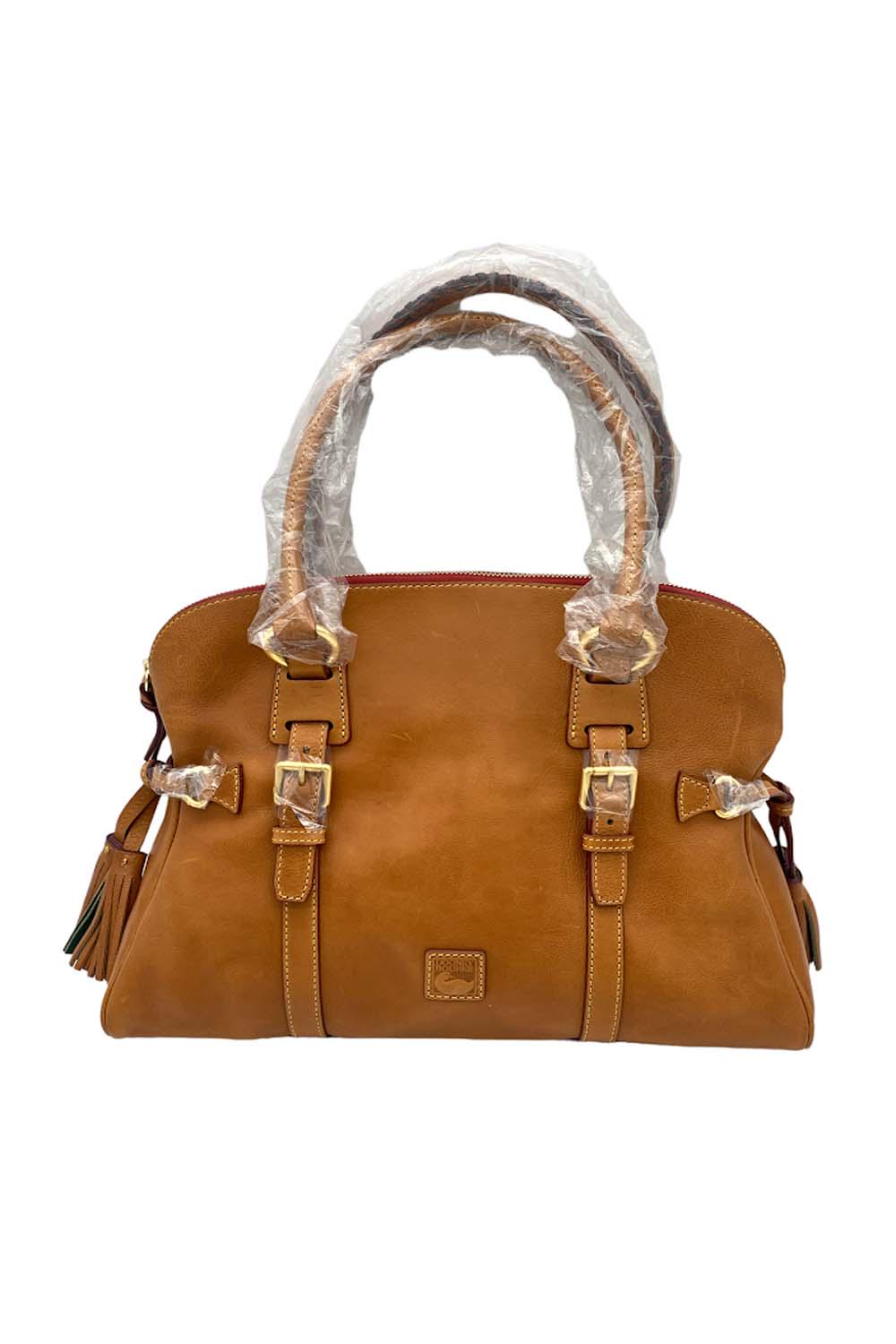 Dooney & Bourke Florentine Leather Satchel W/Crossbody ,Natural