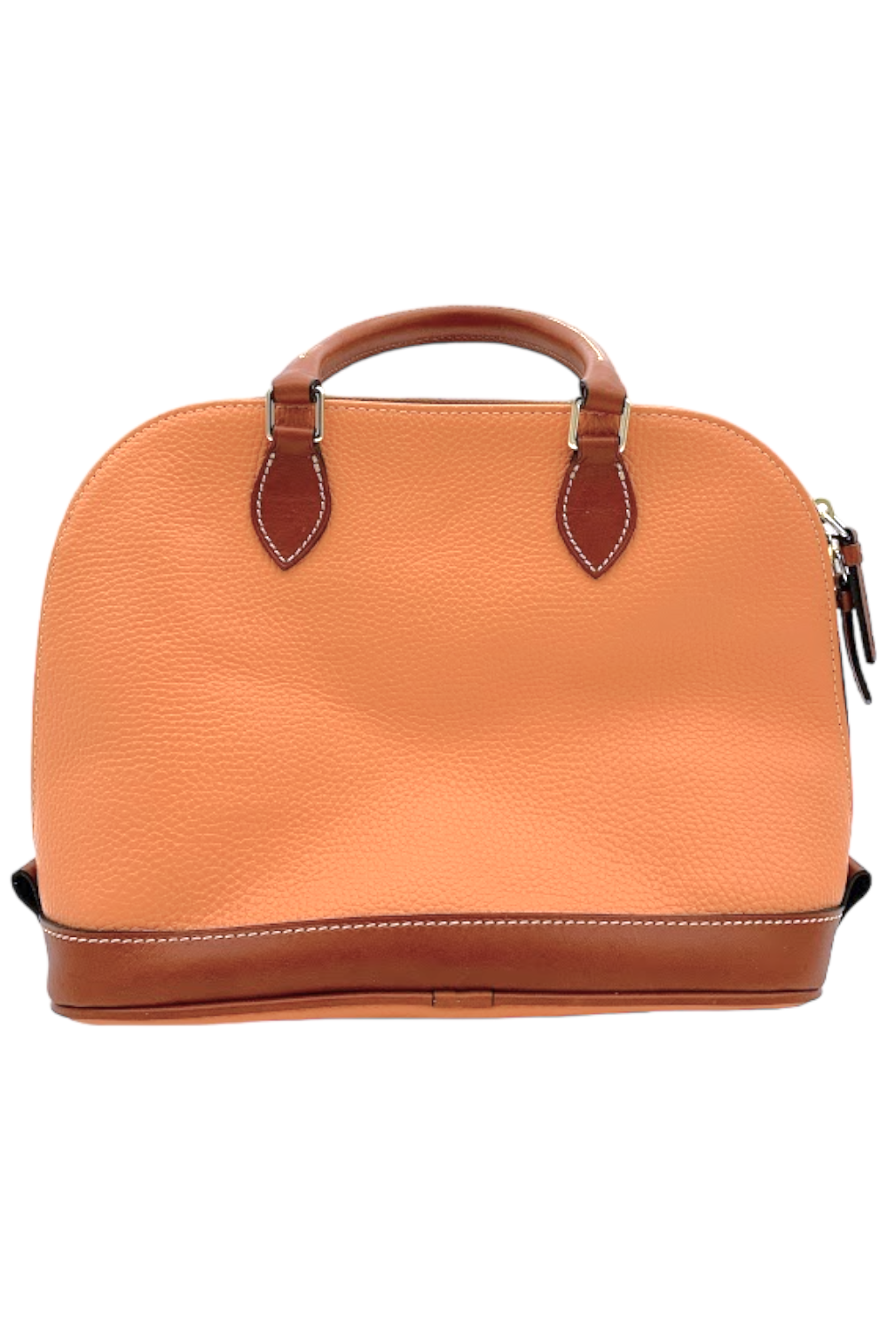 Dooney Bourke Pebble Leather Zip Zip Satchel Apricot Jender