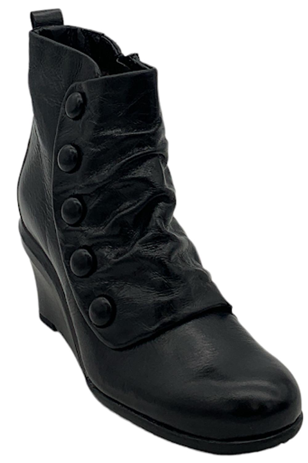 Miz Mooz Leather Button Ankle Boots - Lowe 