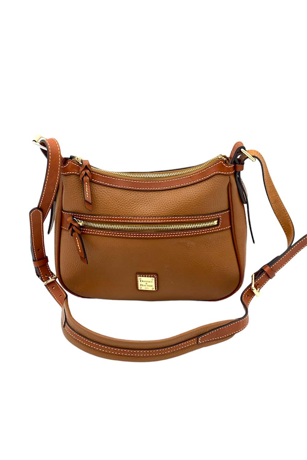 Dooney & Bourke Caramel Pebble Zip Sac Crossbody