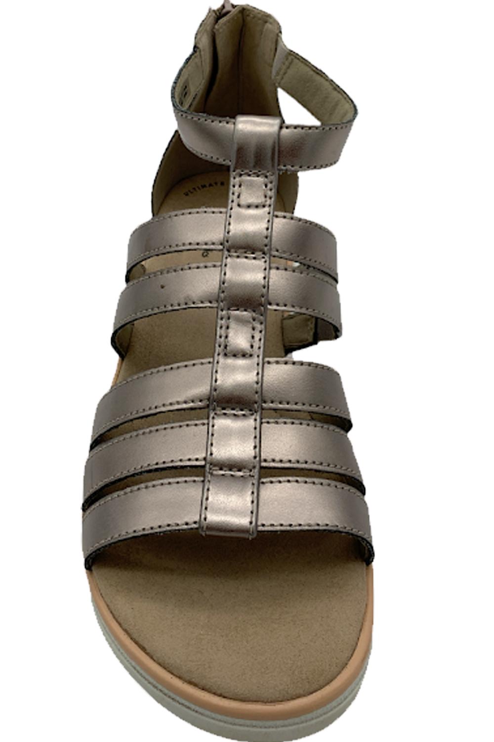Clarks Collection Gladiator Wedge Sandals Jillian Pewter Metallic | Jender