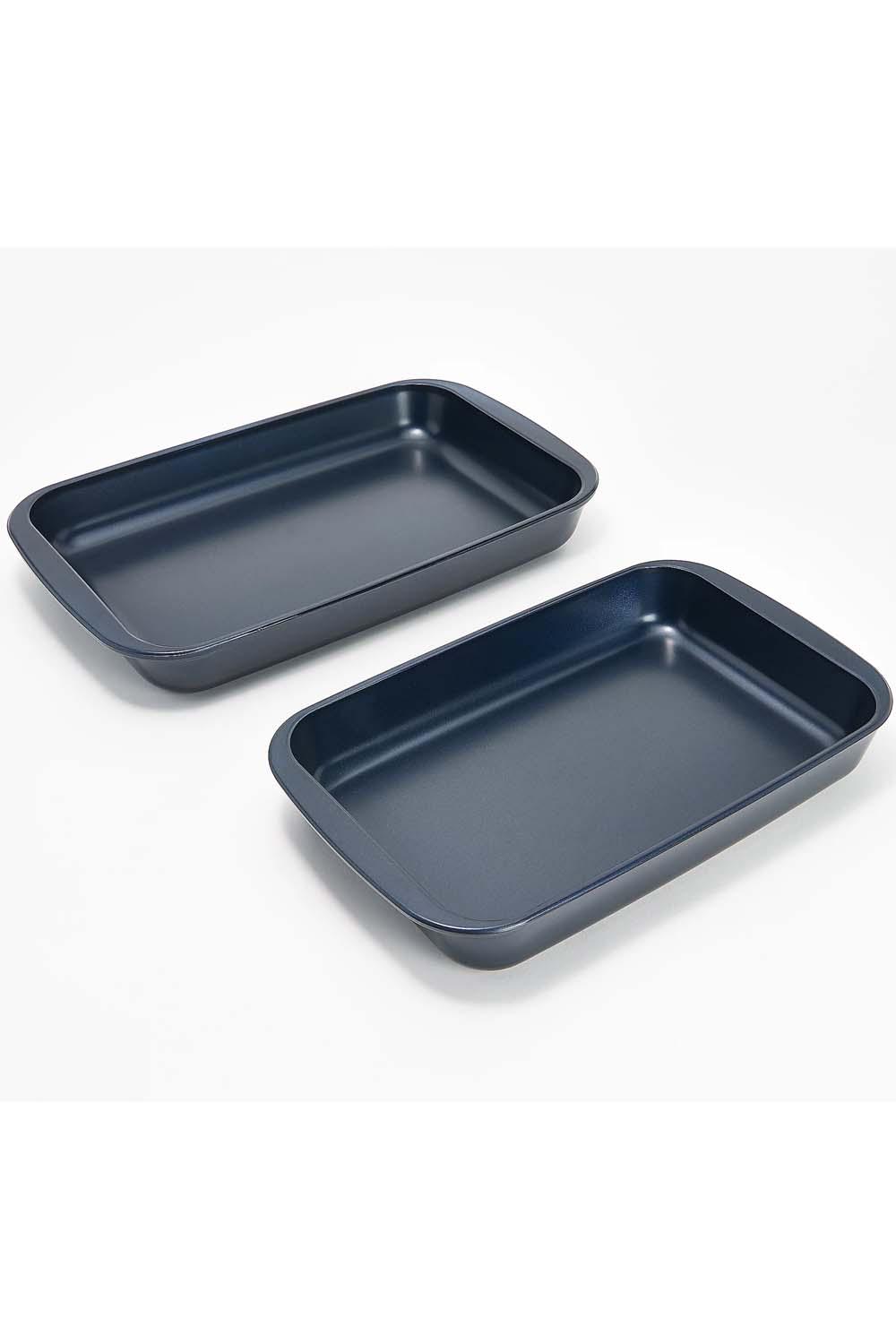 NEW COOK'S ESSENTIALS RED NONSTICK GLASS BAKING PAN 15-1/2 x 9-1