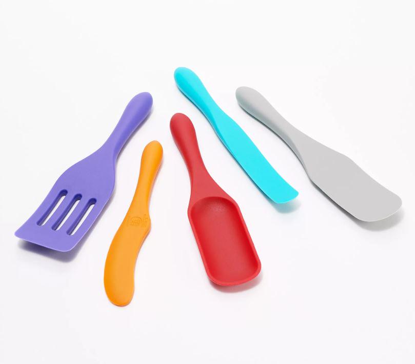 Mad Hungry Silicone 4-Piece Spurtle Set with Bag Kitchen Utensil Cooking  Spoons