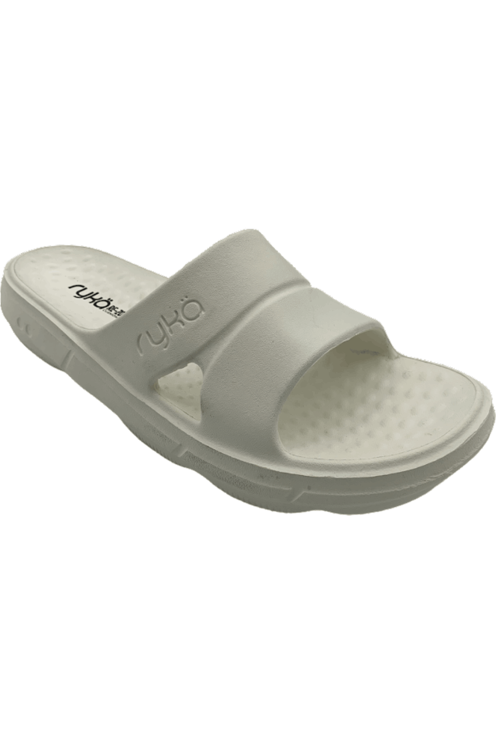 Ryka Ultimate Recovery Molded Slide Sandals Restore Slide White