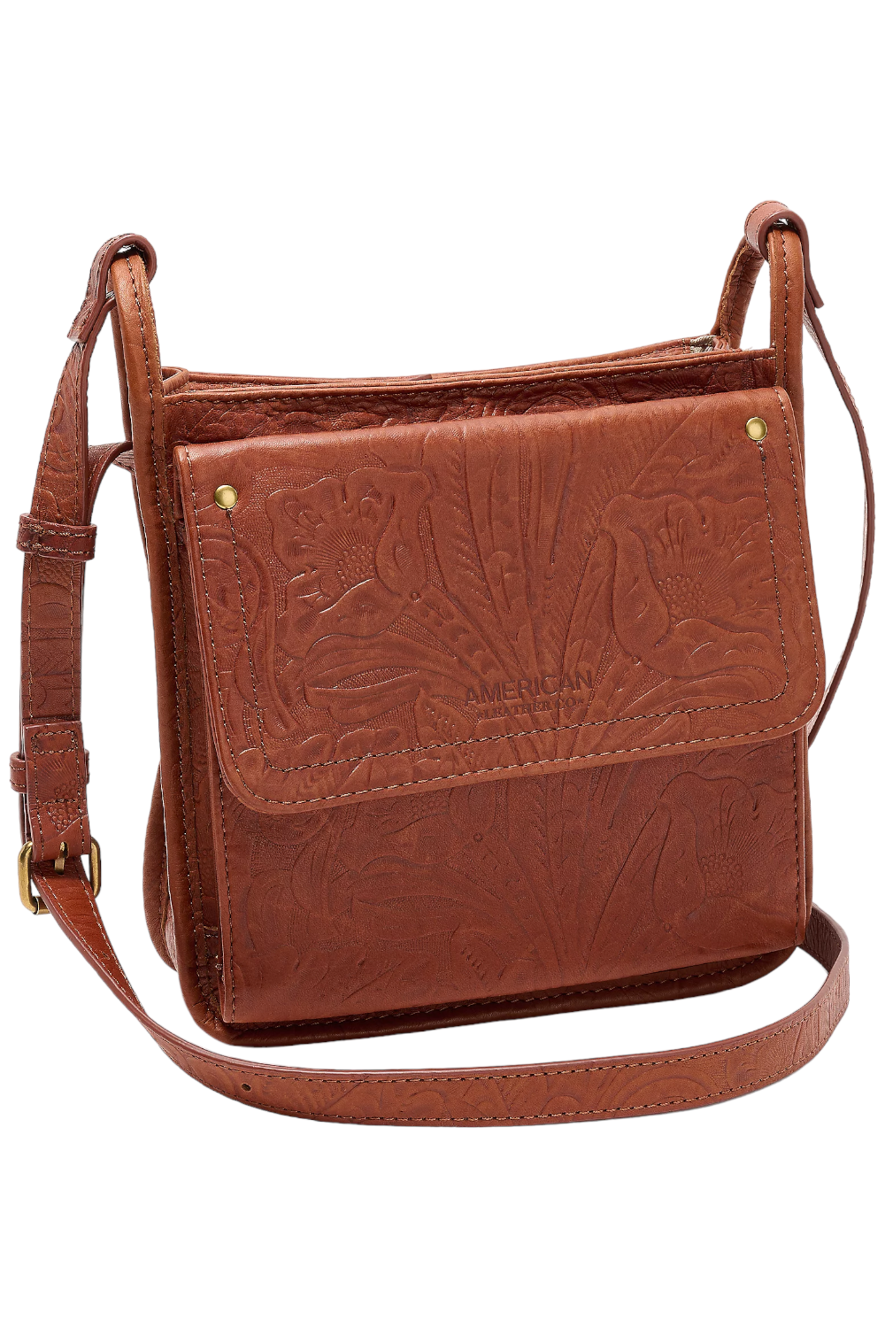 American Leather Co Elton Crossbody ,Cordovan