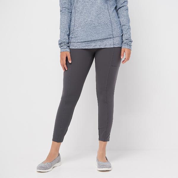 Denim & Co. Active Duo Stretch Legging w/ Wide Waistband Navy