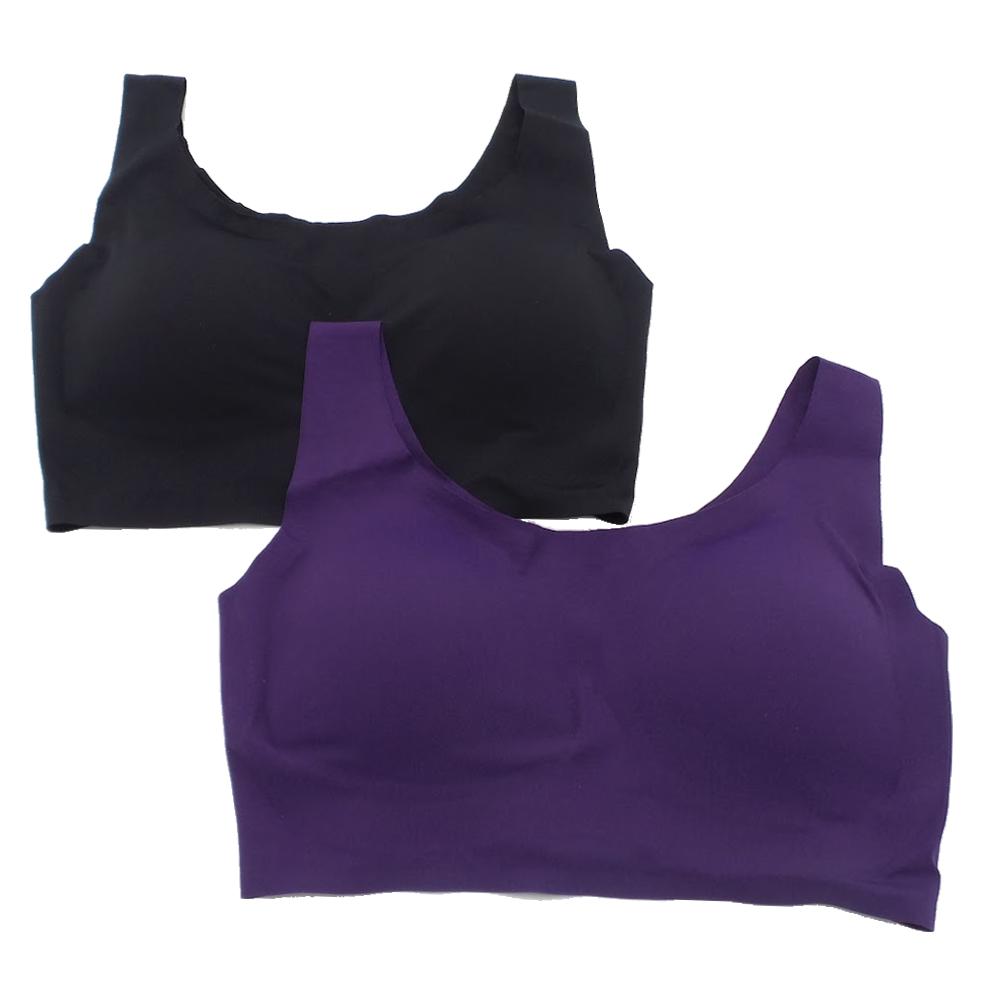 Rhonda Shear 2-pack Invisible Body Bra with Removable Pads Plum
