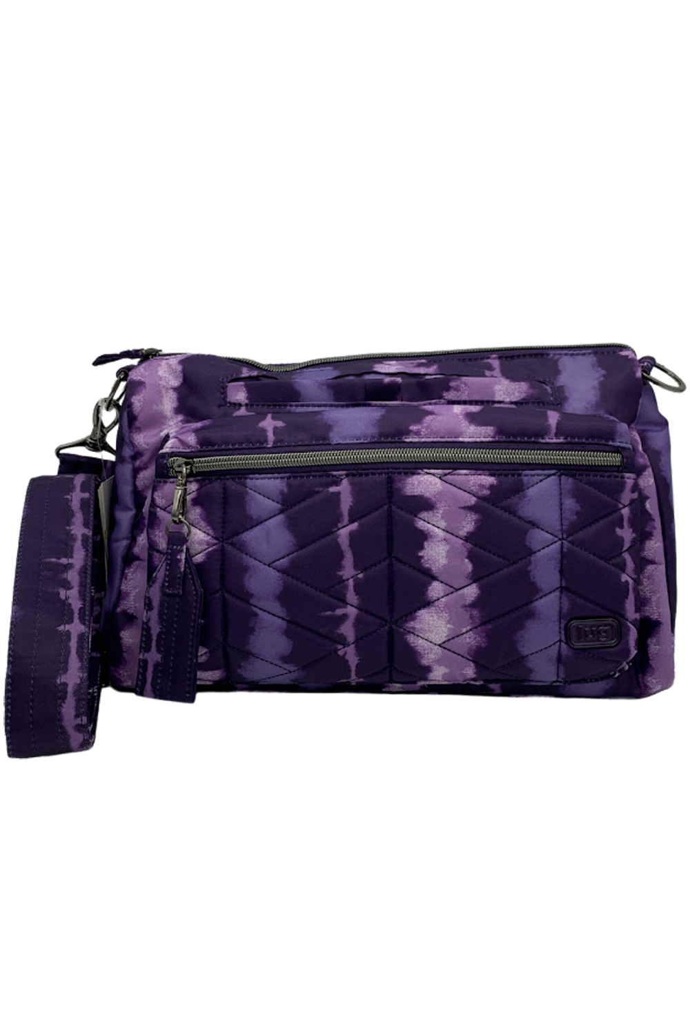 Durban Convertible Crossbody and Clutch Saffiano Leather Bag in Grape  Purple