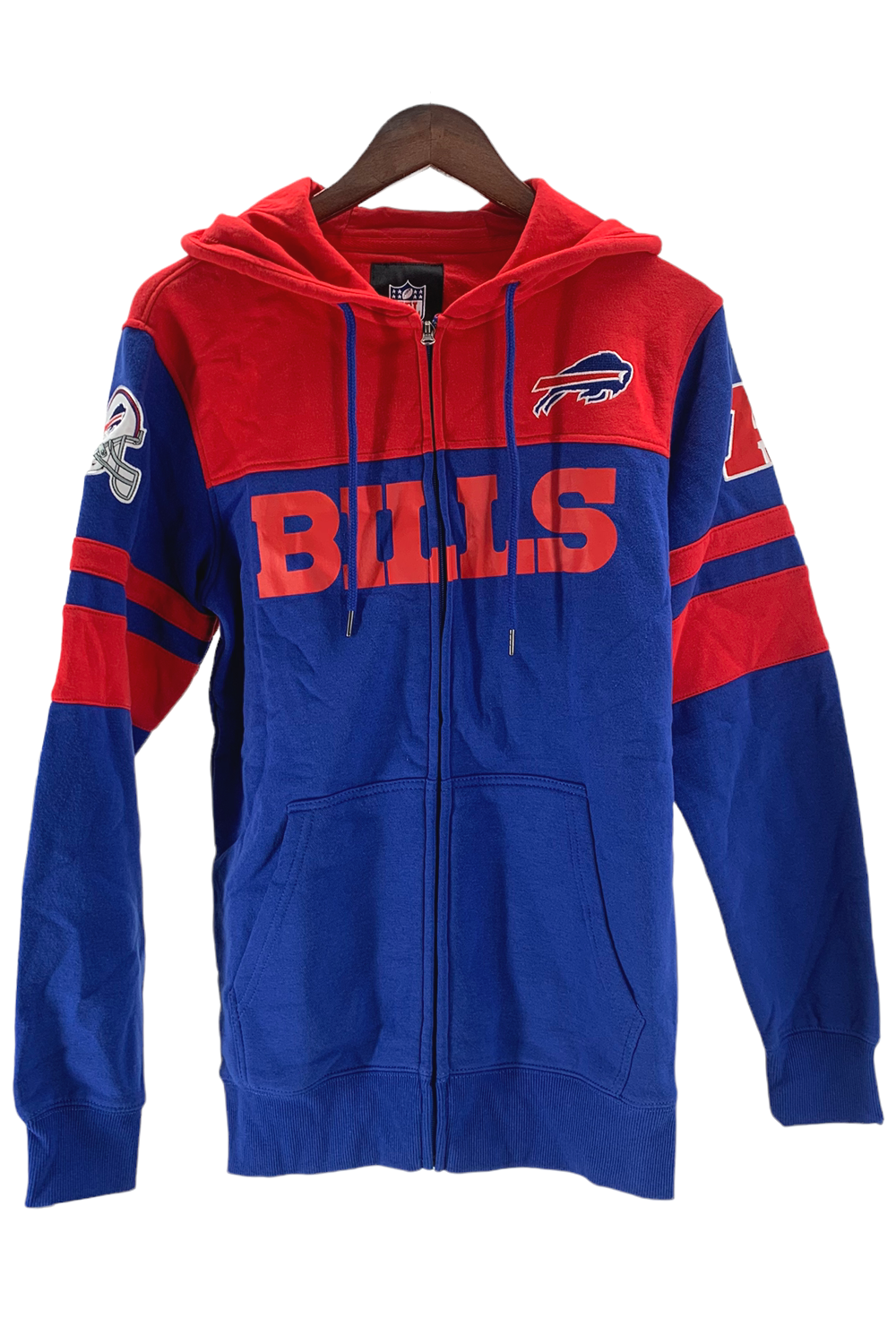 NFL Full Zip Color Blocked Hoodie Buffalo Bills