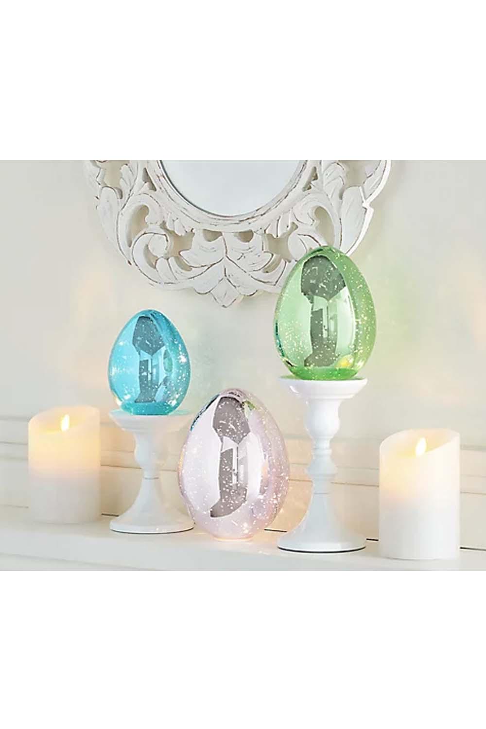 Set of 3 Illuminated Mercury Glass Hearts by Valerie 