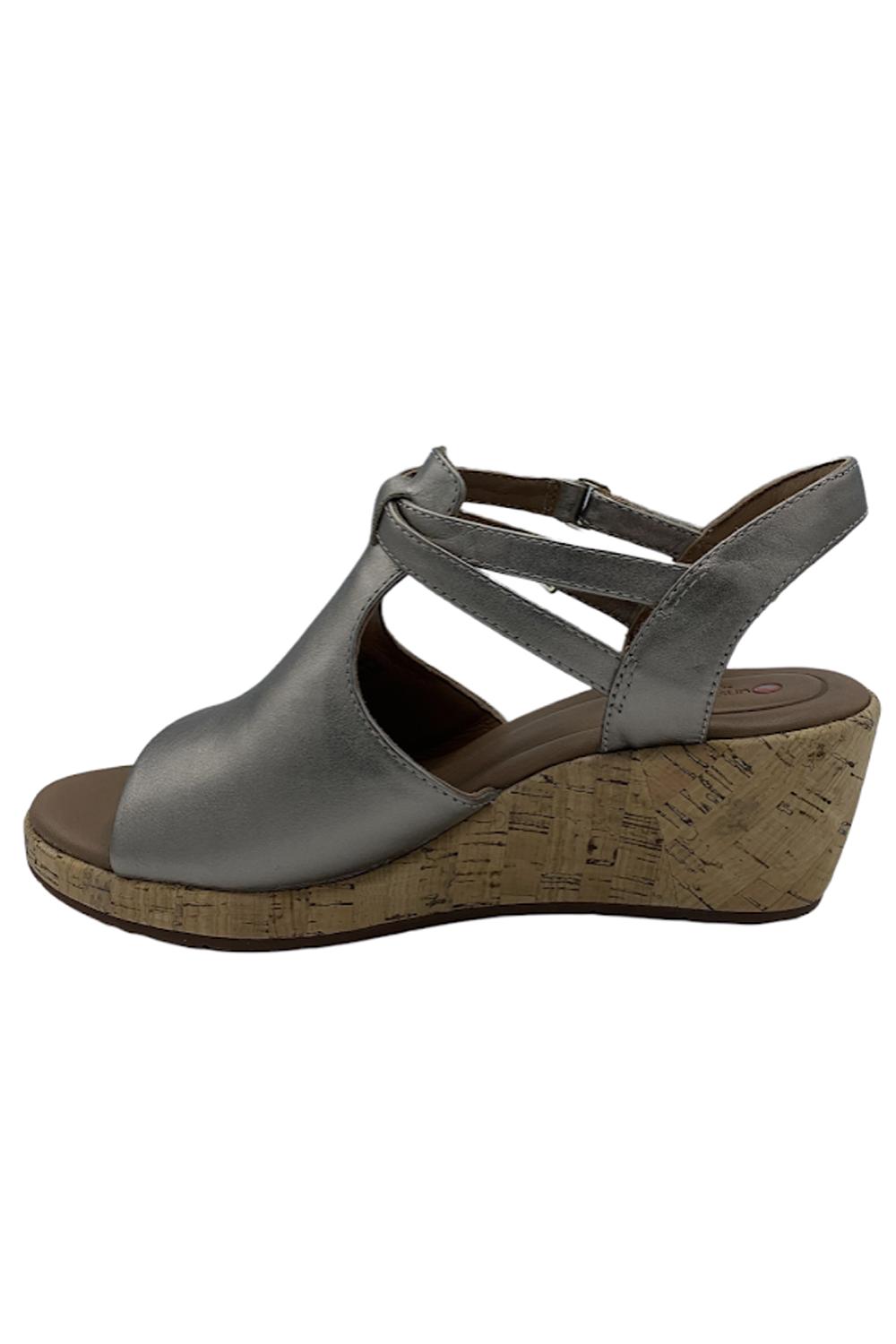 Unstructured Leather Wedge Sandals Un Gold Metallic | Jender