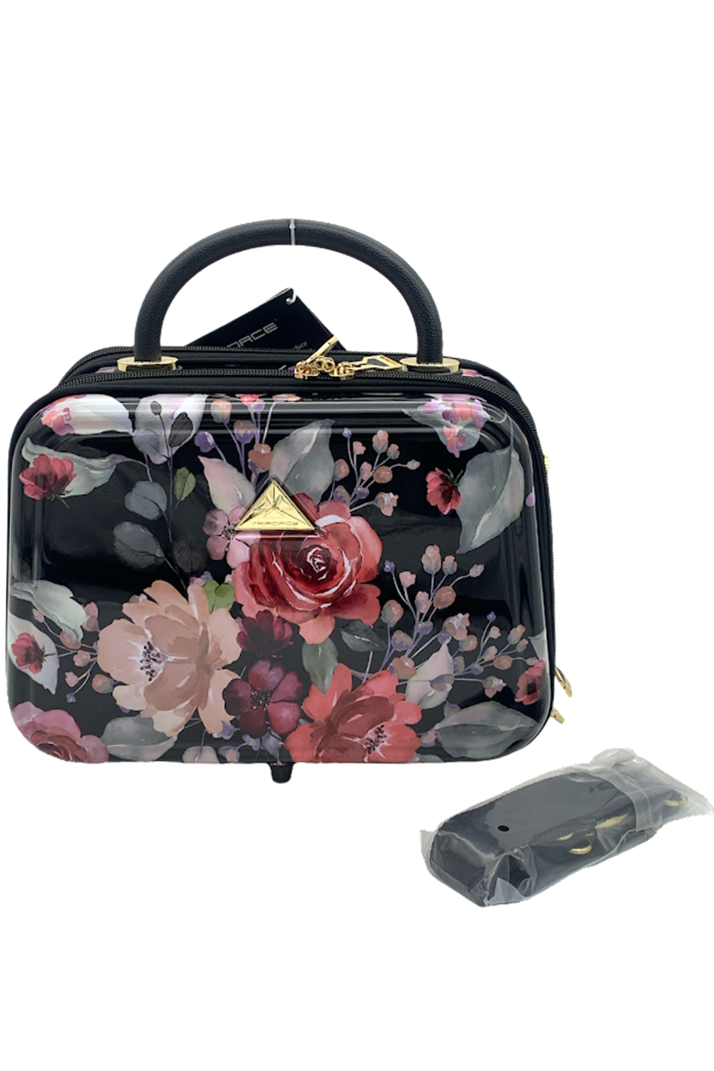 Triforce Double-Sided Hardside Beauty Case Beauty Case Black Floral ...