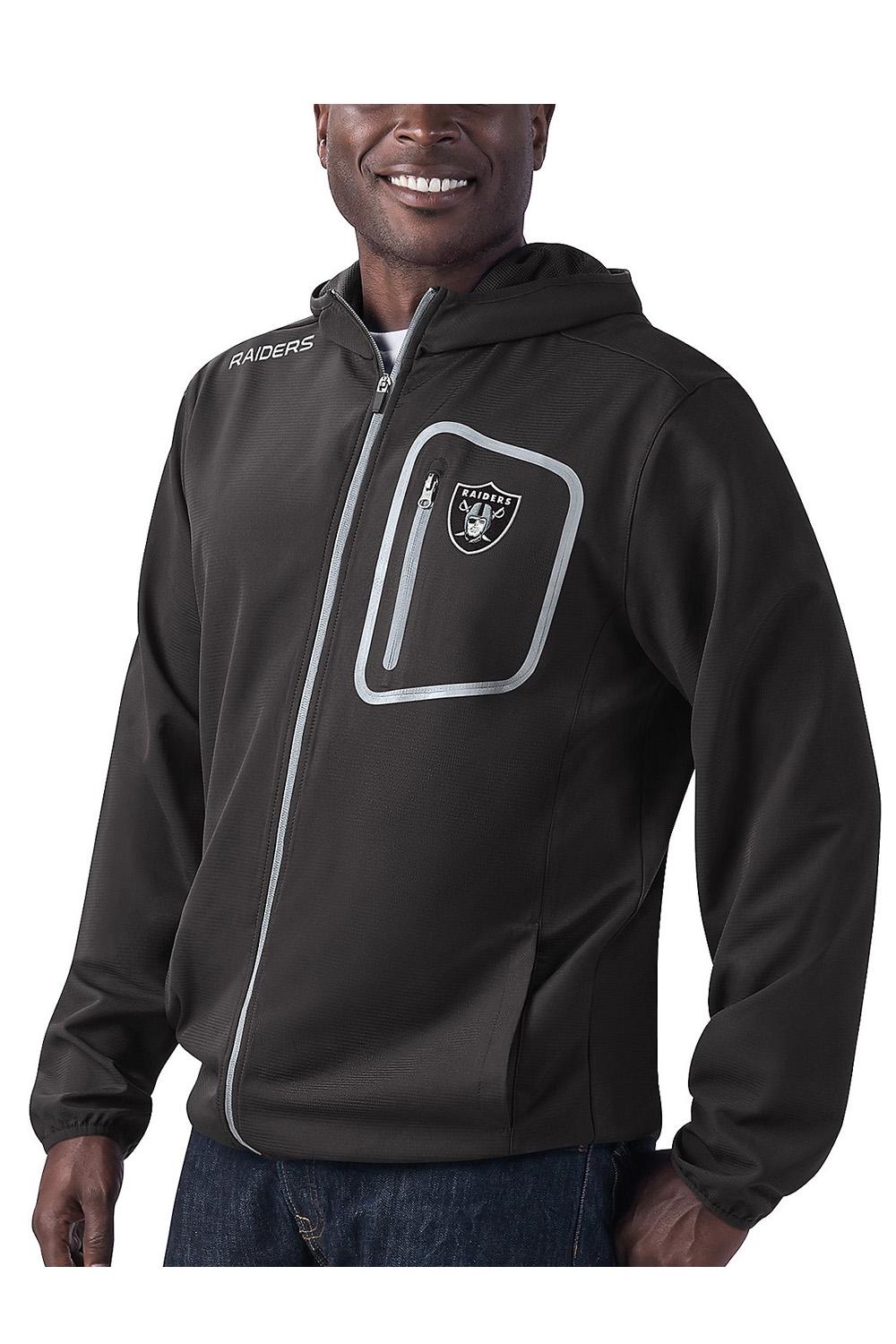 Men's Las Vegas Raiders Nike Black Fashion Color Block Pullover Hoodie