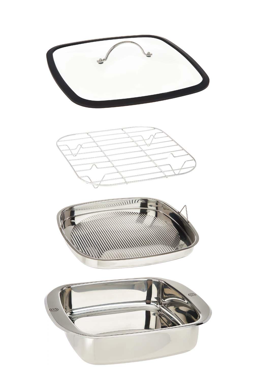 CooksEssentials Stainless Steel Nonstick 8 & 10 Everyday Pans 