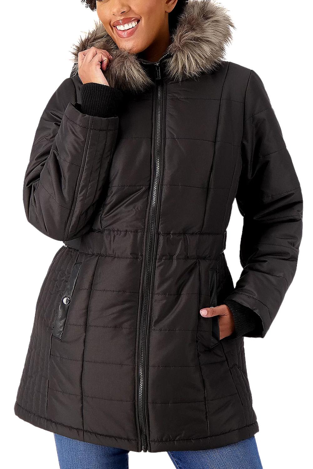 Susan Graver Water Resistant Quilted Puffer Jacket with Hood 