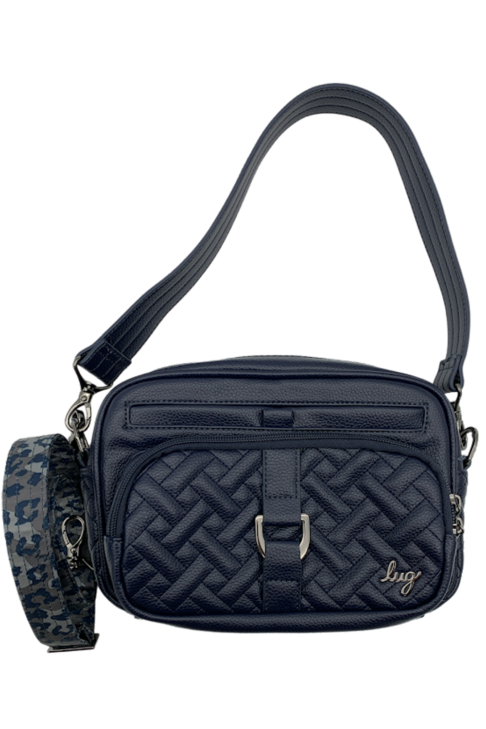 Lug Flyer VL Classic Convertible Crossbody Bag Purse Navy Blue NWT Vegan  Leather