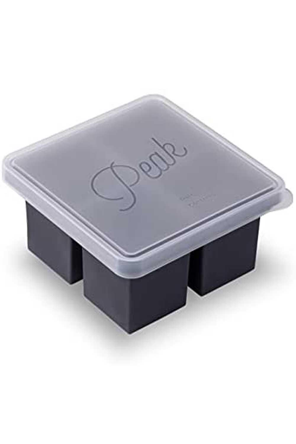  1-Cup Silicone Freezing Tray With Lid -Soup Cube