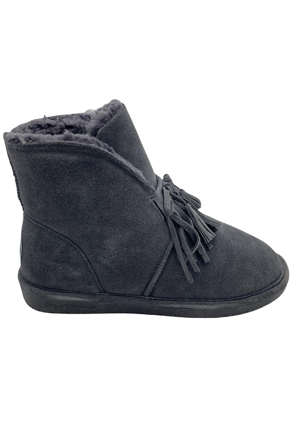 BEARPAW Christie Suede Sheepskin Fringe 