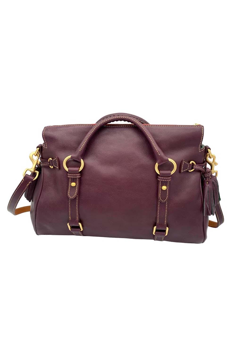 Dooney & Bourke Florentine Leather Satchel Plum | Jender