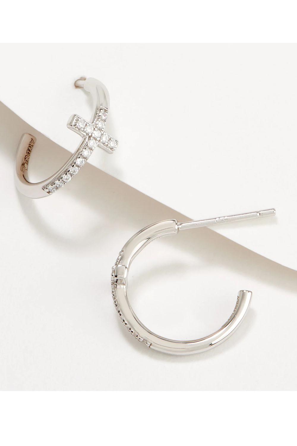 Diamonique 3/4 Hoop Earrings