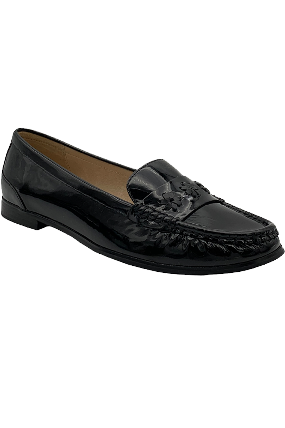 Jack Rogers Leather Slip-On Loafers Remy Black Patent | Jender