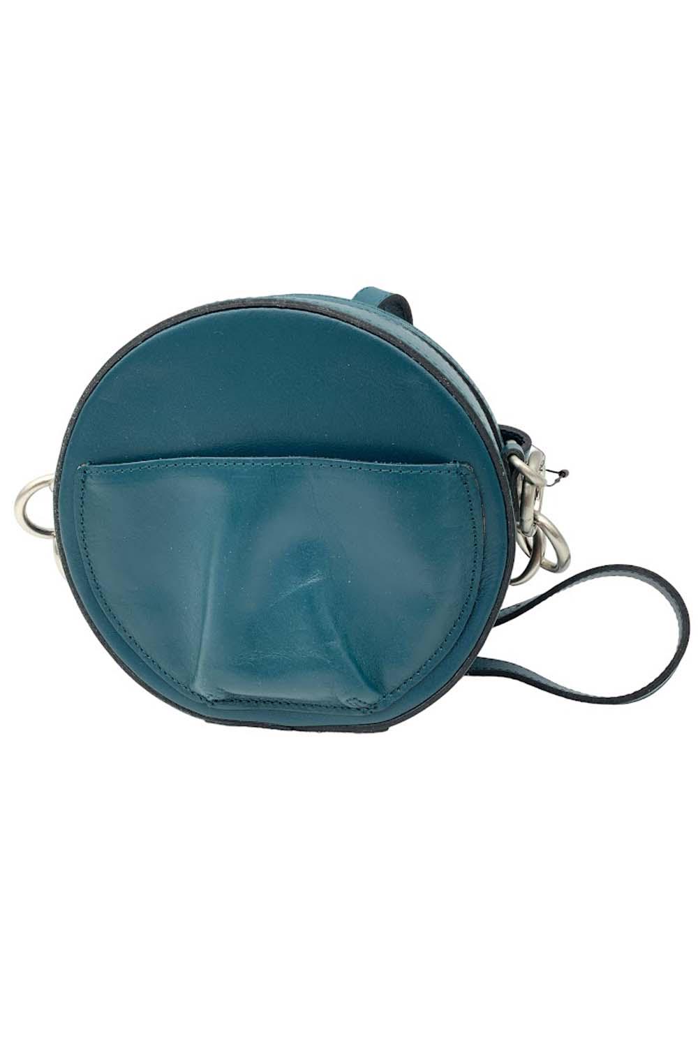 Patricia Nash Leather Devonia Round Large Chain Shoulder Bag Teal | Jender