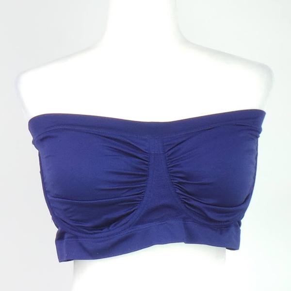 Breezies Strapless Underwire Bandeau Bras Navy/Gray - Set of 2