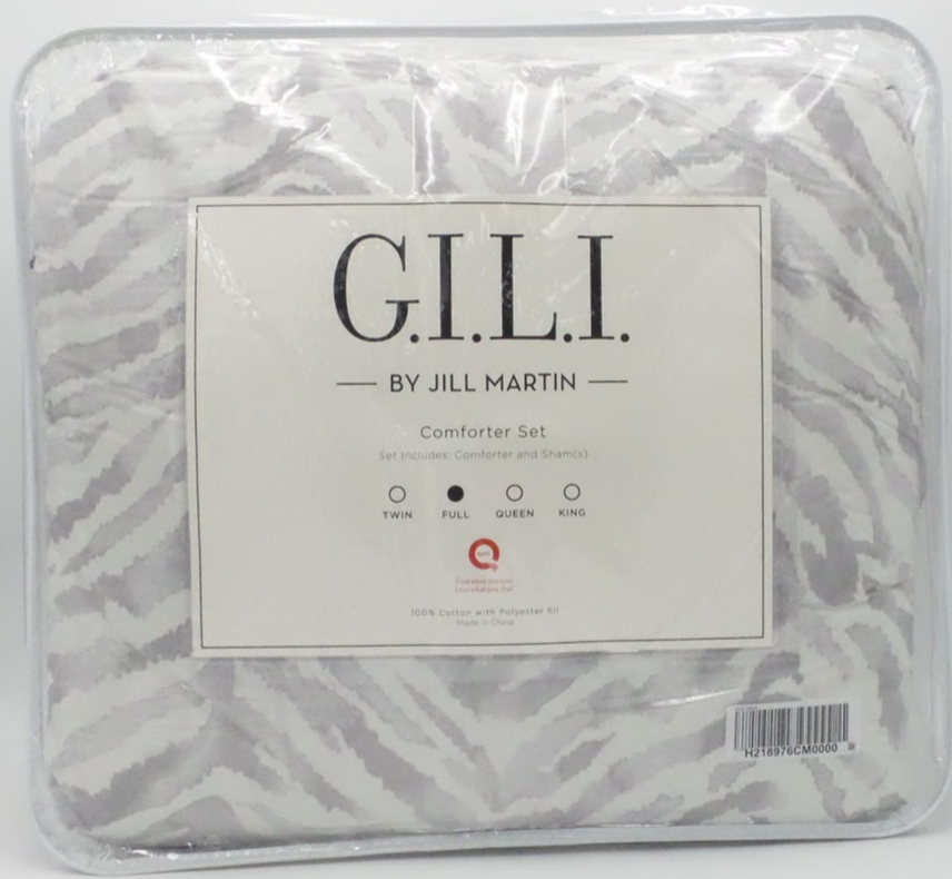 GILI Jill Martin Oversized 70" X 60" Blanket Throw QVC Zebra Gray New 