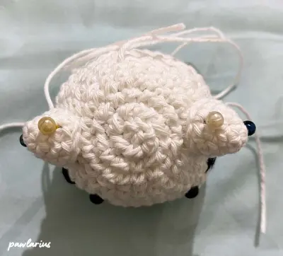 Hello Kitty Amigurumi Image - Sew ears top view