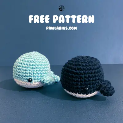 Whale Orca Amigurumi Image - Finished whale