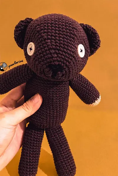 Mr Bean Teddy Bear Amigurumi Image - Finished product