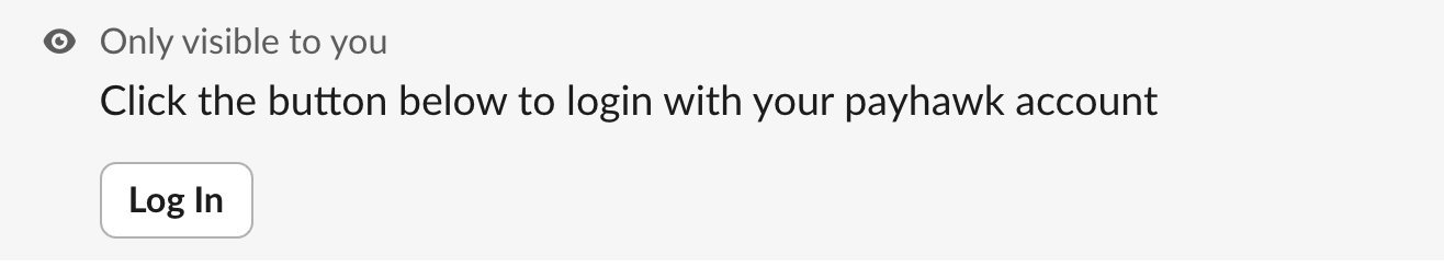 Invite de connexion avec un bouton pour accéder à votre compte Payhawk en toute sécurité.