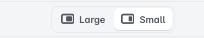 Options for selecting image size: Large or Small, with corresponding buttons displayed.