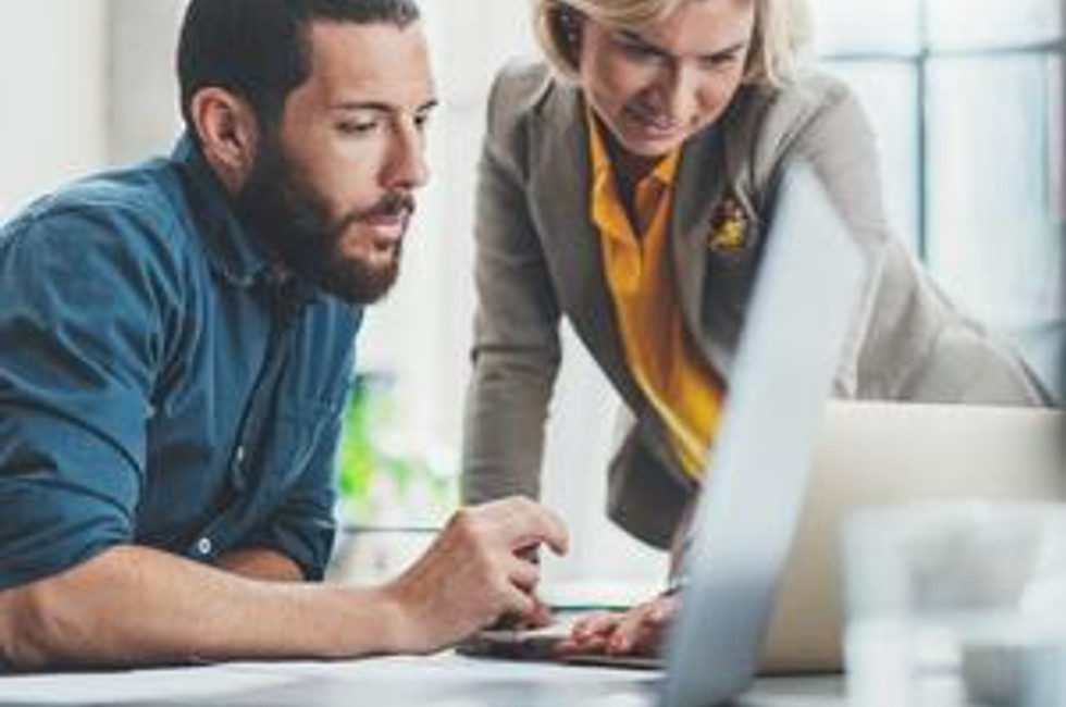 Equipo de trabajo revisa las categorías de gastos de la empresa